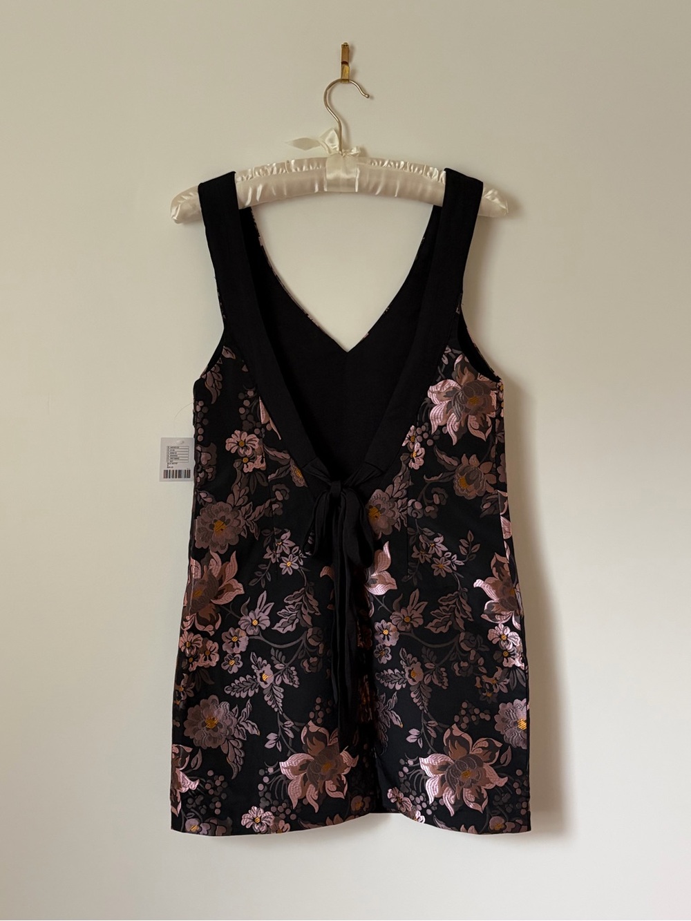 Urban Outfitters Black Mini Dress with Pink Floral Print - Picture 3 of 5